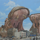Image for article titled Kaiju-sized sheep don't stomp Japan, they slowly graze the populace into dust
